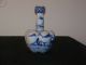 Chinese Kangxi Under Glaze Mark Blue & White Tulip Vase Vases photo 3