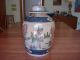 Chinese Porcelain Pottery Covered Temple Tea Jar Vase 1900 ' S Vases photo 4