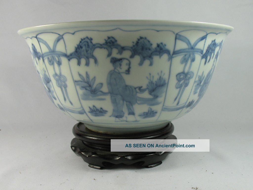 Rare Unique Blue White Porcelain Personality Bowls 10.  5 