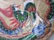 Dragon Phoenix Wood Drum Antique Chinese Hand Painted Polychrome Other photo 1