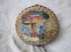 Dragon Phoenix Wood Drum Antique Chinese Hand Painted Polychrome Other photo 3