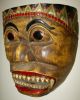 Large Painted Wood Mask Of A Male Figure From Indonesia Statues photo 1