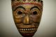 Large Painted Wood Mask Of A Male Figure From Indonesia Statues photo 3