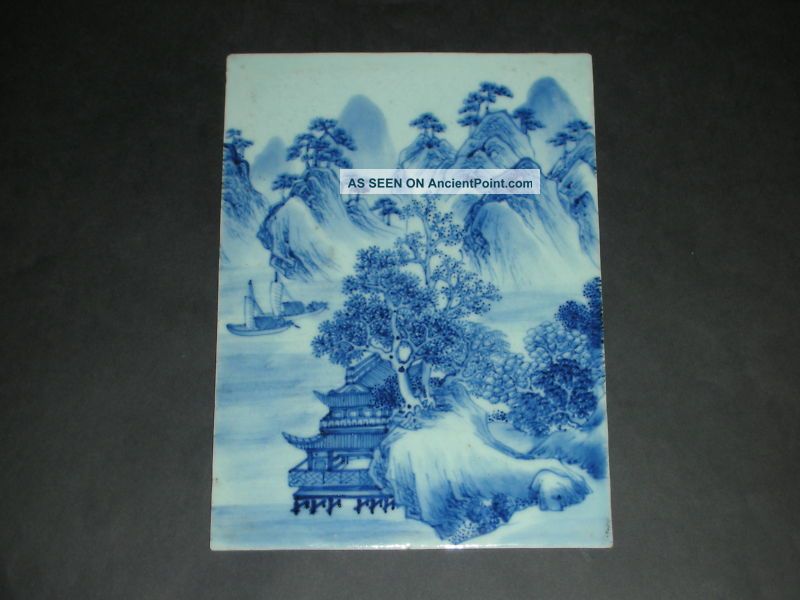 Chinese Antique Blue White Porcelain Plaque Tile Other photo