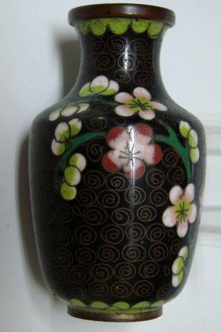 Chinese Floral Decorated Cloisonne Mini Bud Vase photo