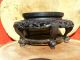 101 Antique Chinese Hand Carved Wood Footed Stand 5 - 3/8 