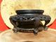 101 Antique Chinese Hand Carved Wood Footed Stand 5 - 3/8 