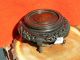 101 Antique Chinese Hand Carved Wood Footed Stand 5 - 3/8 