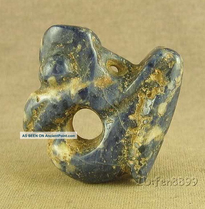 Chinese Hongshan Lapis Lazuli Fancy Bird Pendant Other photo