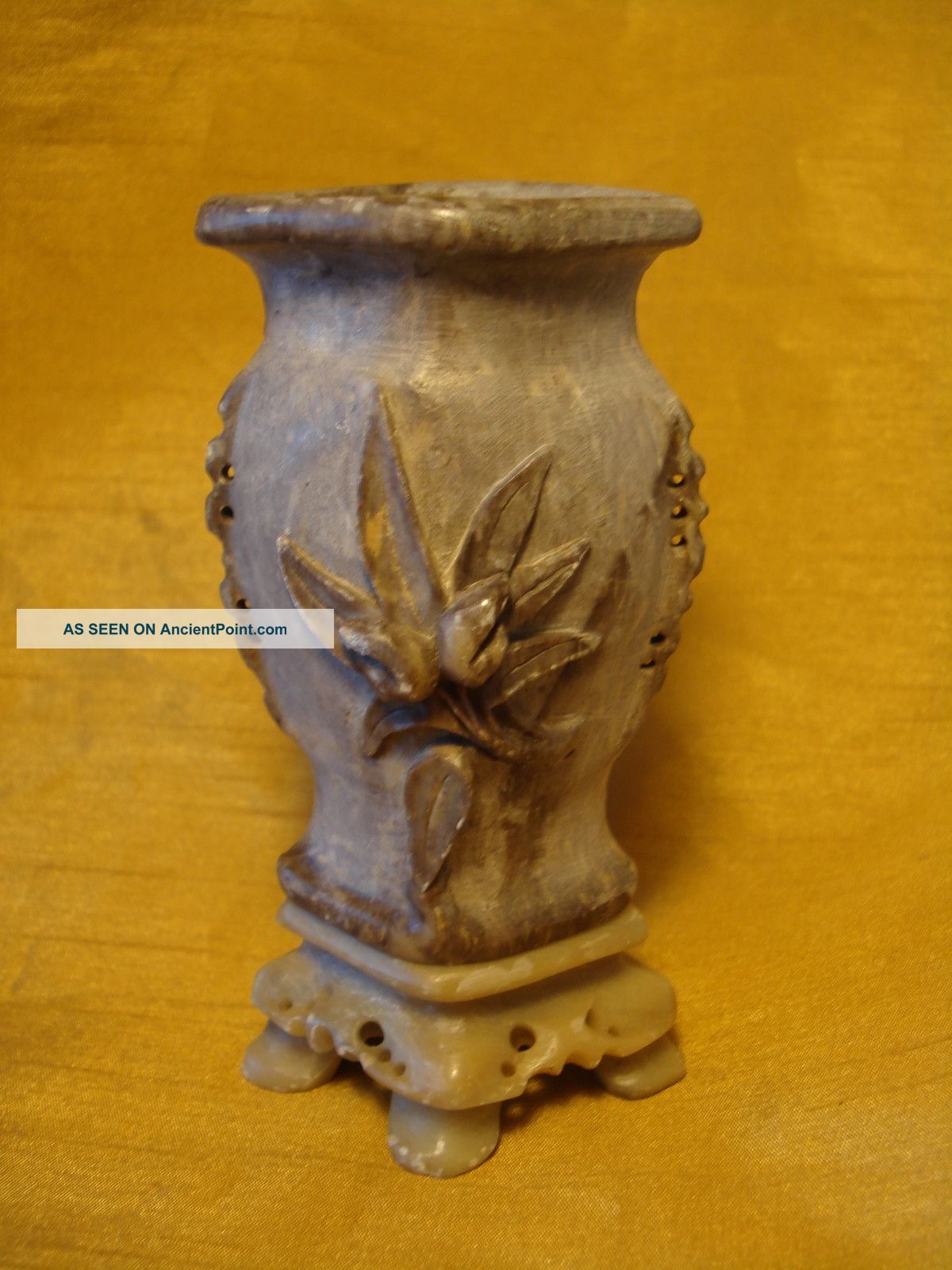 Vtg Chinese Hand Carved Soapstone/stone 4 