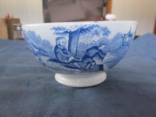 Antique Agode P Regout Asian Stoneware Bowl Cobalt Blue photo
