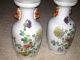 Antique Chinese Vases Signed Very Early Flowers Pair Matching Vases photo 1