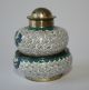 Cloisonne Salt & Pepper Set - White Background With Blue Flowers Other photo 1