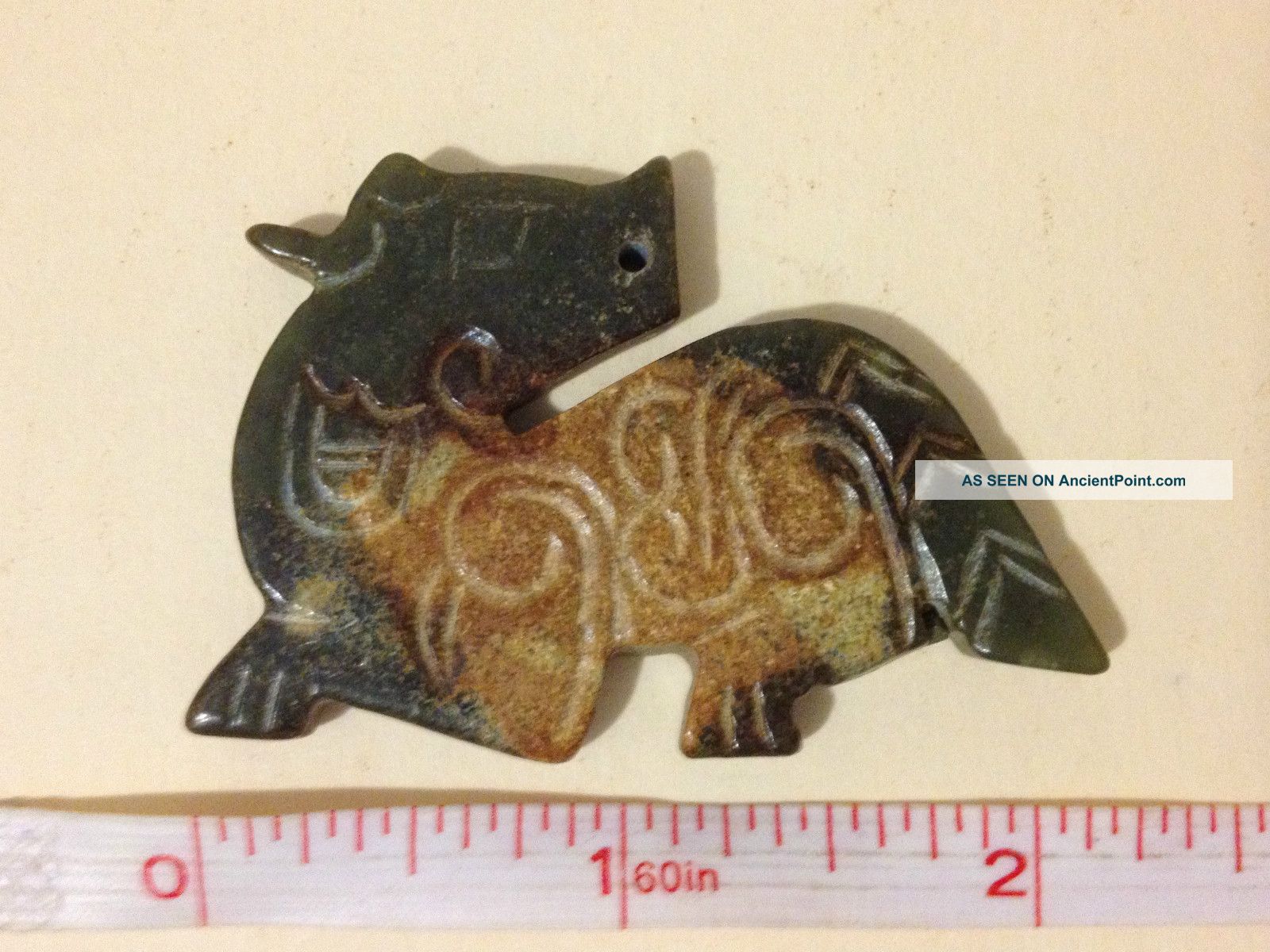 Old Chinese Hand Carved Jade Carving Pendant Other photo