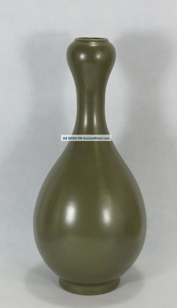 Chinese Tea Dust Glaze Porcelain Large Vase Vases photo
