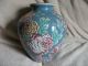 China Porcelain Vase Green With Floral Pattern 9 