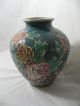 China Porcelain Vase Green With Floral Pattern 9 