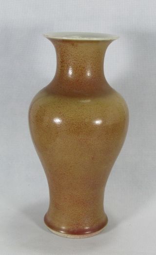 Rare Chinese Rose Porcelain Orange Yellow Vase photo