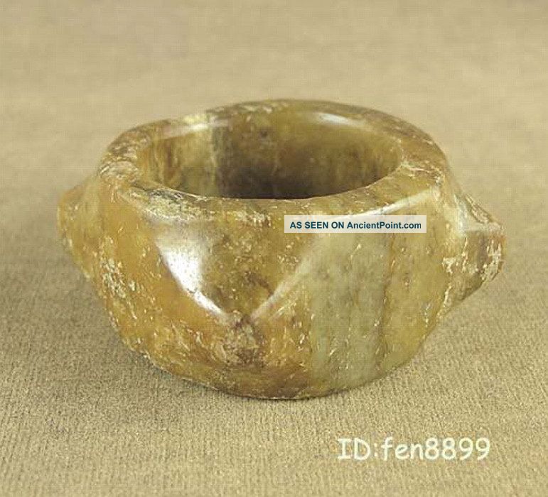 With Carved Chinese Qijia Jade Ritual Cong Other photo