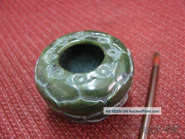 Chinese Sinkiang Jade Carved Inkwell / Brush Washer Other photo