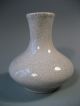 China Chinese Crackleware Squat Pottery Vessel W/ Tapering Neck Ca.  20th C. Vases photo 1