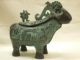Vintage Chinese Iron Ram Figural Box Vases photo 3