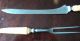 Antique Carving Set With Carved Oxbone Alligator Handles Unusual Crocodile Other photo 9