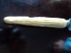 Antique Carving Set With Carved Oxbone Alligator Handles Unusual Crocodile Other photo 5