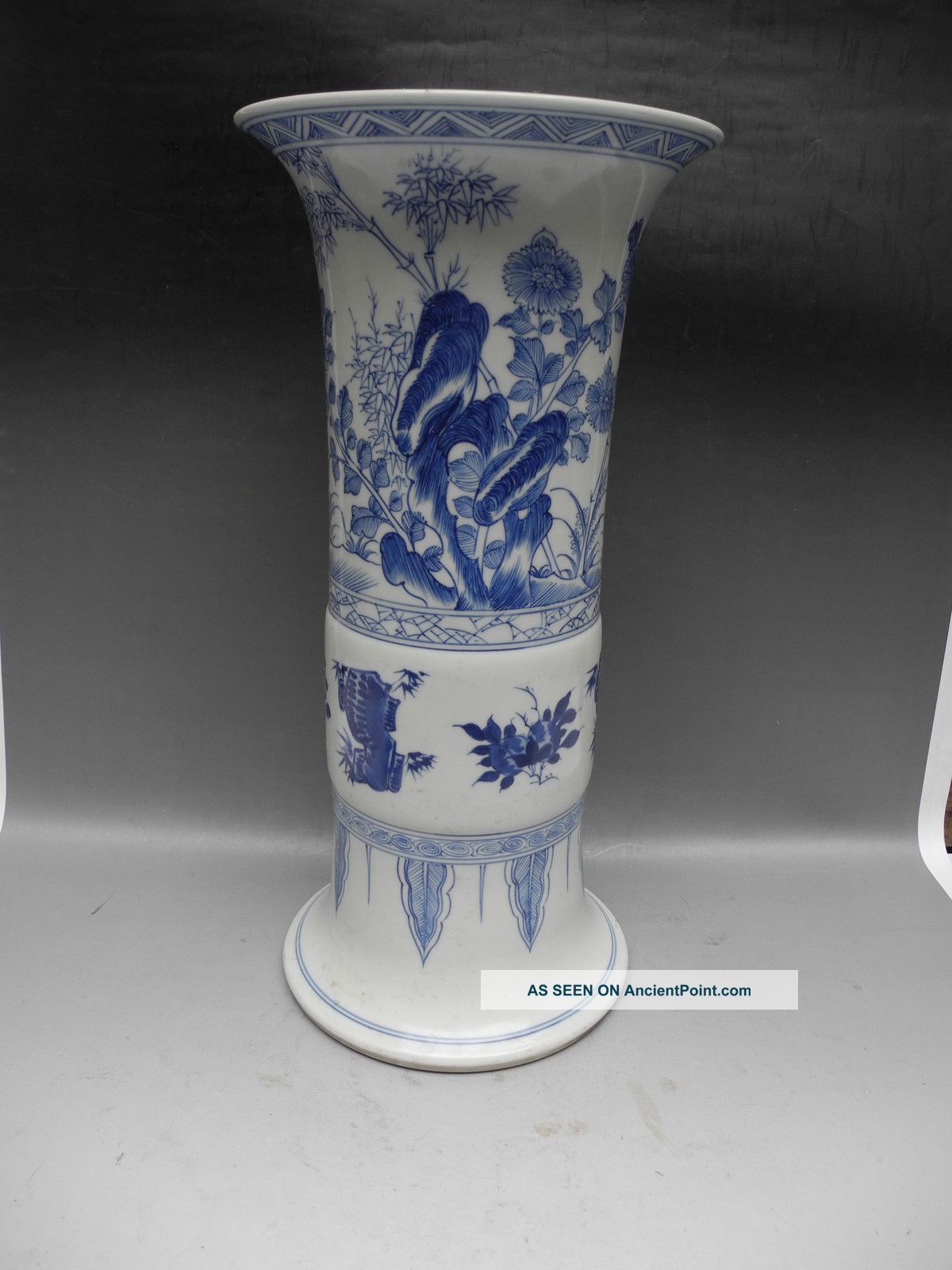 Blue & White Flower Bird Porcelain Vase Vases photo
