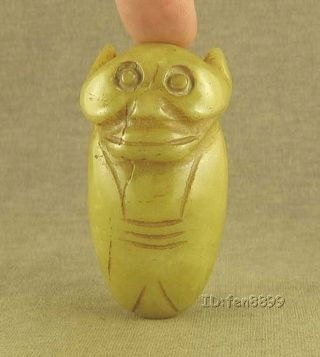 Chinese Hongshan Jade Mythical Beast Pendant photo