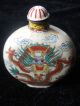 Chinese Qing Dynasty Qianlong Year Porcelain Dragon Snuff Bottle Snuff Bottles photo 6
