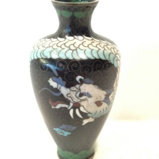 Antique Cloisonne Chinese Dragon Vase photo