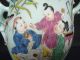 Antique Chinese Vase Lamp Large Porcelain Brass Mounts Famille Rose Verte Vases photo 4
