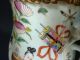 Antique Chinese Vase Lamp Large Porcelain Brass Mounts Famille Rose Verte Vases photo 6
