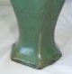 19ct Chinese Guang Dong Ware Hexagonal Olive Green Thickly Glazed Vase Vases photo 9
