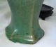 19ct Chinese Guang Dong Ware Hexagonal Olive Green Thickly Glazed Vase Vases photo 8