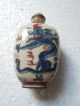 Chinese Qing Dynasty Qianlong Year Porcelain Snuff Bottle Dragon Snuff Bottles photo 8