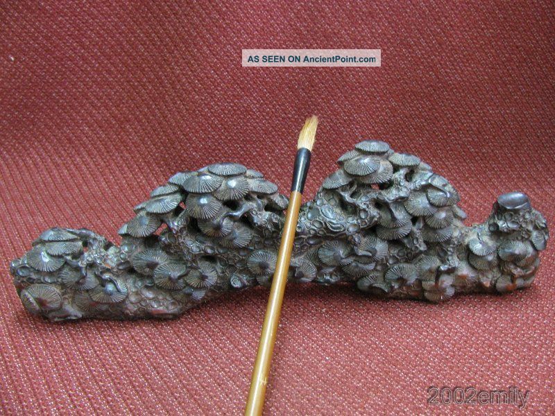 Chinese Rosewood (red Sandalwood) Carved Tree Statue / Pen Stand Other photo