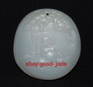 Rare Chinese Jade Buddha Pendant Figure photo