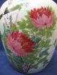 Large Chinese Rose Famille Ginger Jar W/ Coa Vases photo 3