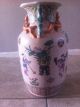 Antique Chinese Vase With Famille Rose Foo Dog Handles Applied Lizards Vases photo 1