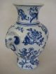 Chinese Blue & White Porcelain Celadon Vase W/elephant Ears,  11 