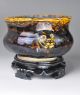 Rare Antique Black Glazed Furnace / Small Pot Deco With Beast Head Free Shippin Other photo 1