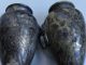 Pair Antiuque Chinese Or Japanese Silver On Copper Vases Marked In Bottom Vases photo 2
