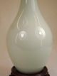 Chinese Light Green Porcelain Vase W/ Carved Stand Other photo 2