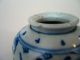 Antique Chinese Blue And White Porcelain Small Jar,  Late Qing Dynasty Vases photo 6
