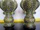 A Pair China Antique Bronze Peacock Statues Vases Vases photo 5