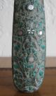 Fine Antique Chinese Zhou Dynasty Bronze Silver Malachite Silk Robe Belt Hook Robes & Textiles photo 4