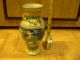 Antique Made In Japan Hand Painted Vase Cupids Angels Flying Winged Urn Vases photo 1