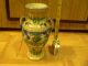 Antique Made In Japan Hand Painted Vase Cupids Angels Flying Winged Urn Vases photo 4